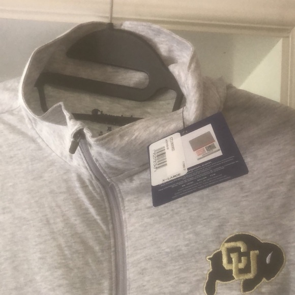 CU Boulder lightweight three quarter zip sweatshirt. NEVER worn. Tags still on. - Picture 2 of 3